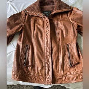 Eddie Bauer Tan Leather Jacket